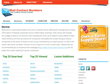 Tablet Screenshot of mailcontactnumbers.net